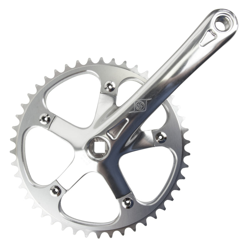 Origin8 Track/SS 175x46 103mm JIS Square Taper crankset silver/silver