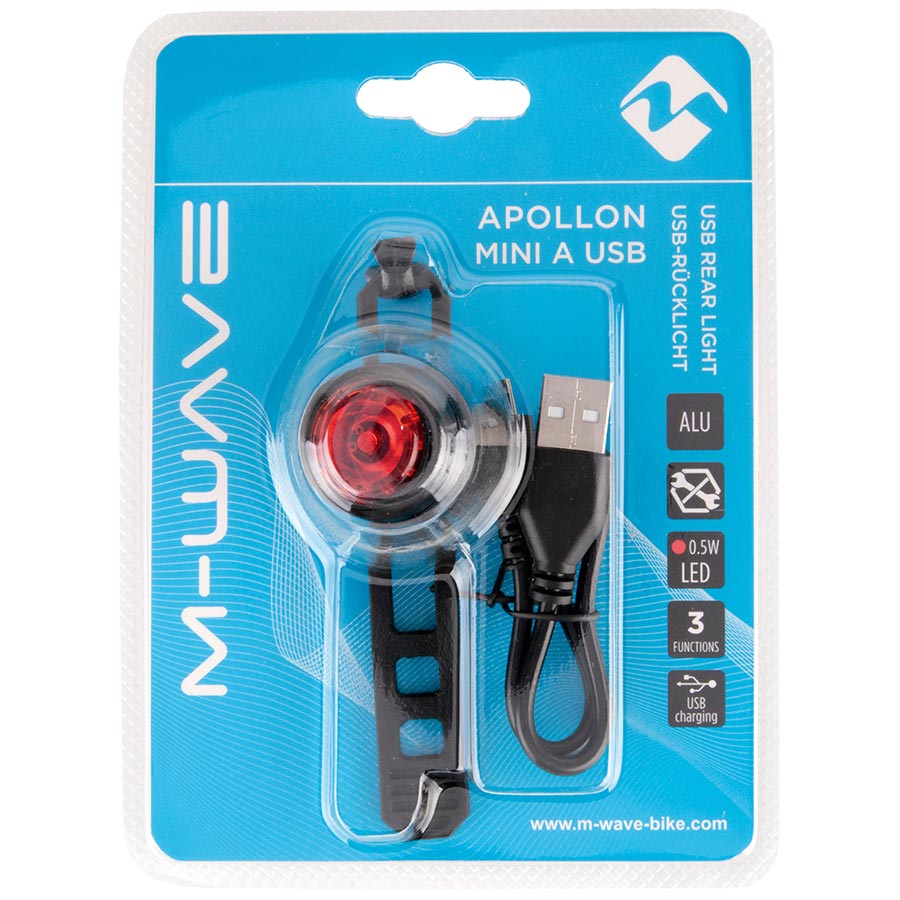 M-Wave Apollon Mini A USB Light Rear Black