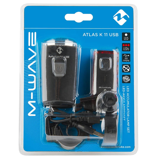 M-Wave Atlas K 11 USB Light Set Black