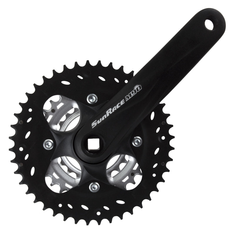 Sunrace FC-M904 175x44/32/22 129 SQR JIS crankset black/silver