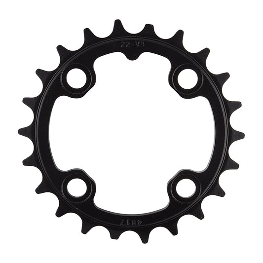 TruVativ Trushift 22t 64mm BCD 8 and 9 Speed and 2x10 Chainring Black Alloy