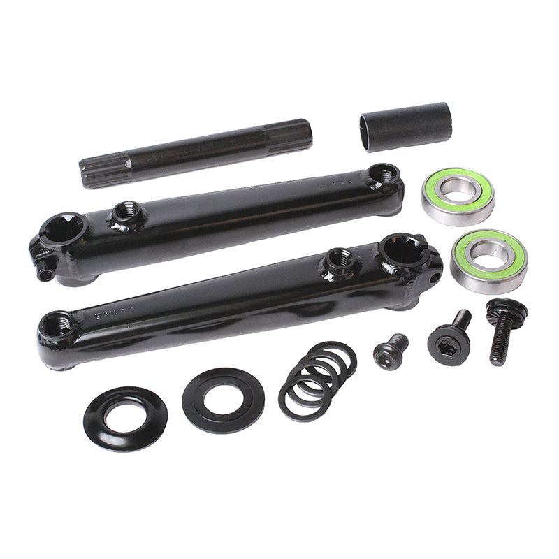 Sunday Saker V2 3-Piece Crankset - 155mm Right Hand/Left Hand Drive 19mm Mid Bottom Bracket BLK