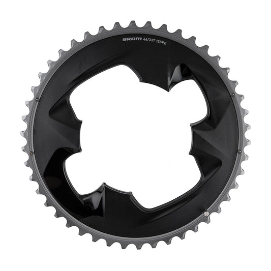 SRAM Force 2x12-Speed Outer Chainring - 46t 107 BCD 4-Bolt Polar Grey For use 33t Inner