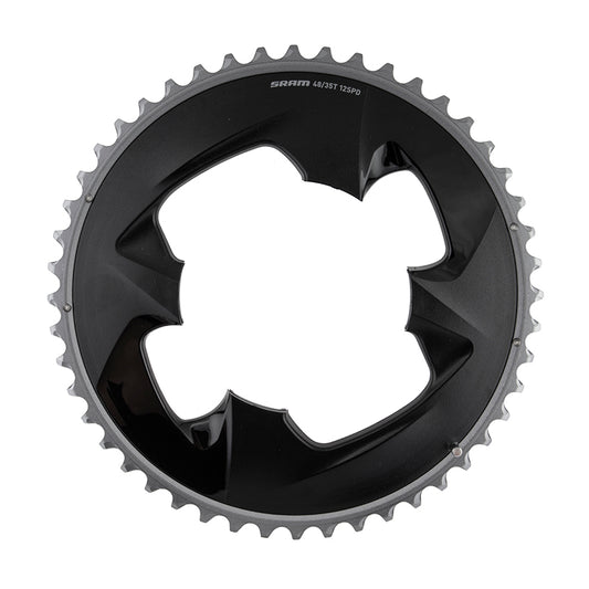 SRAM Force 2x12-Speed Outer Chainring - 48t 107 BCD 4-Bolt Polar Grey For use 35t Inner