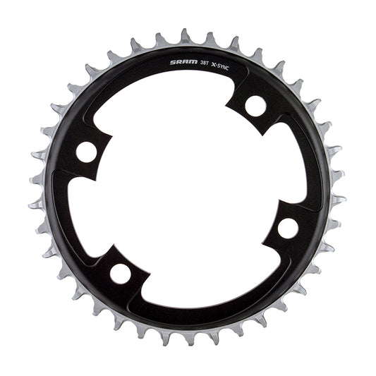 SRAM 38 Tooth 107mm BCD x 4-Bolt 1x12-Speed X-Sync Chainring Blast Black