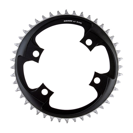 SRAM 44 Tooth 107mm BCD x 4-Bolt 1x12-Speed X-Sync Chainring Blast Black