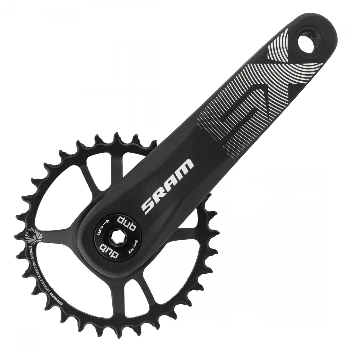 CRANKSET SRAM SX EAGLE 170x32 DM DUB XSYNC2 STL w/oCUPS BK 12s