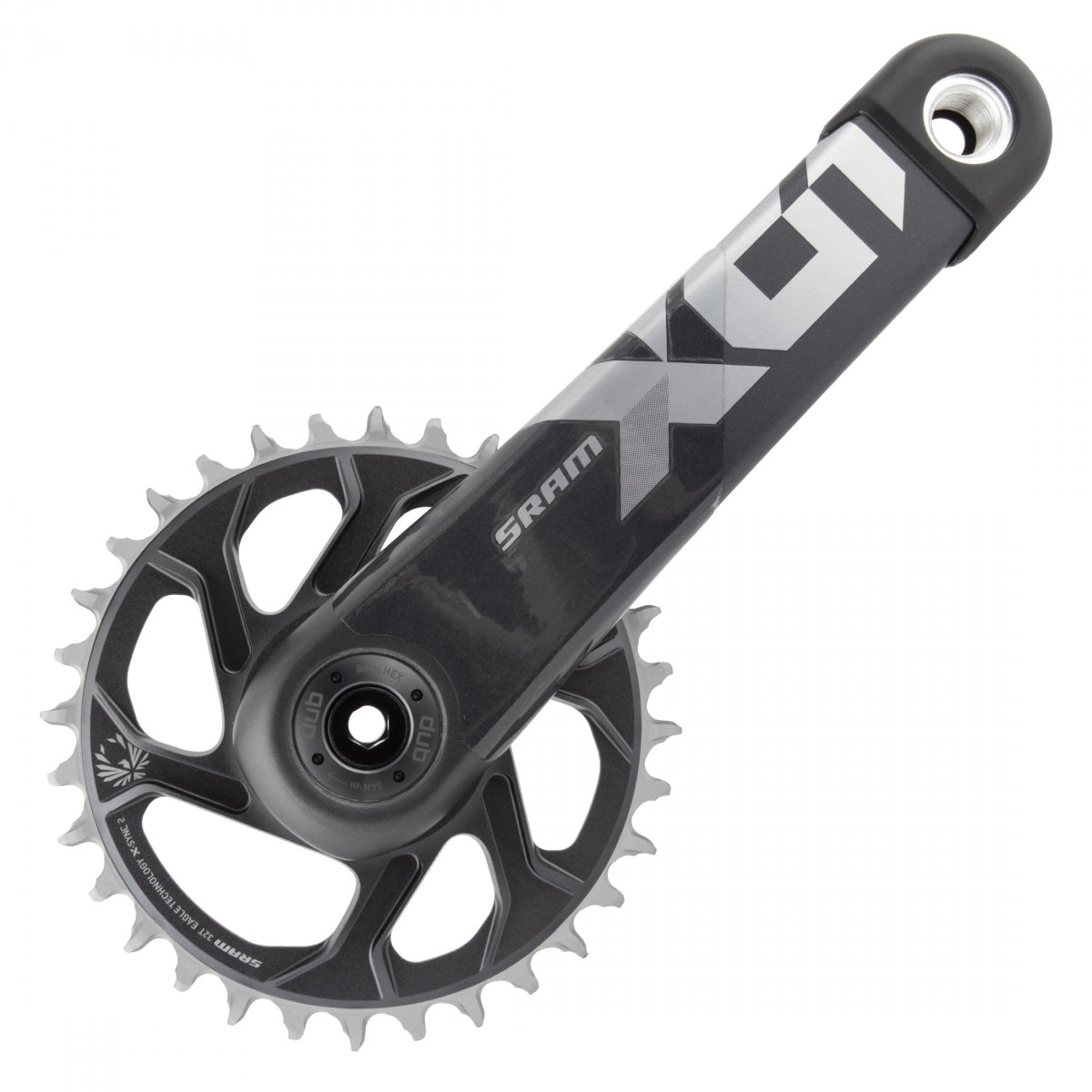 CRANKSET SRAM X01 EAGLE 175x32 DM DUB XSYNC2 w/oCUPS LB-BK