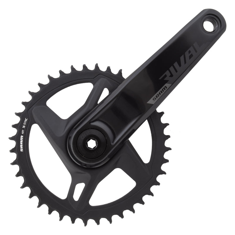 SRAM Rival 1 AXS Wide Crankset - 170mm 12-Speed 40t 8-Bolt Direct Mount DUB Spindle Interface BLK D1