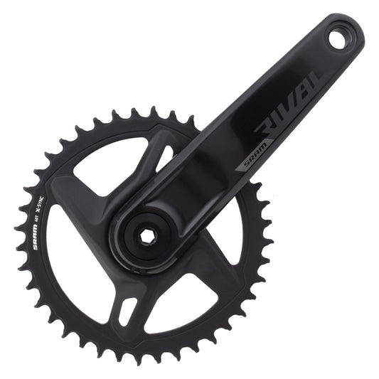 SRAM Rival 1 AXS Wide Crankset - 175mm 12-Speed 40t 8-Bolt Direct Mount DUB Spindle Interface BLK D1