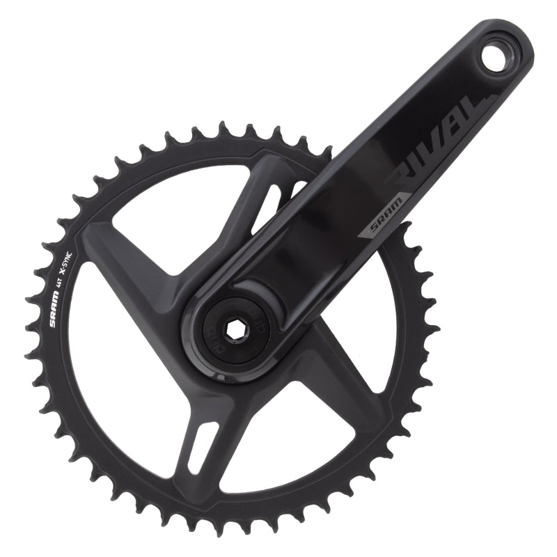 SRAM Rival 1 AXS Wide Crankset - 170mm 12-Speed 46t 8-Bolt Direct Mount DUB Spindle Interface BLK D1