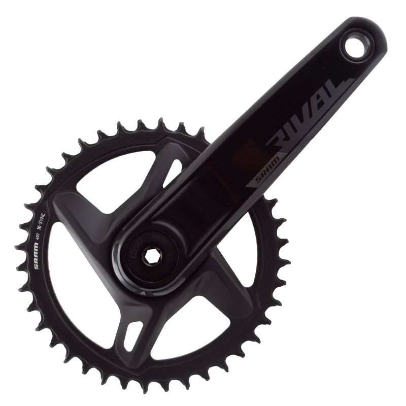 SRAM Rival 1 AXS Wide Power Meter Crankset - 172.5mm 12-Speed 40t 8-Bolt Direct Mount DUB Spindle Interface BLK D1