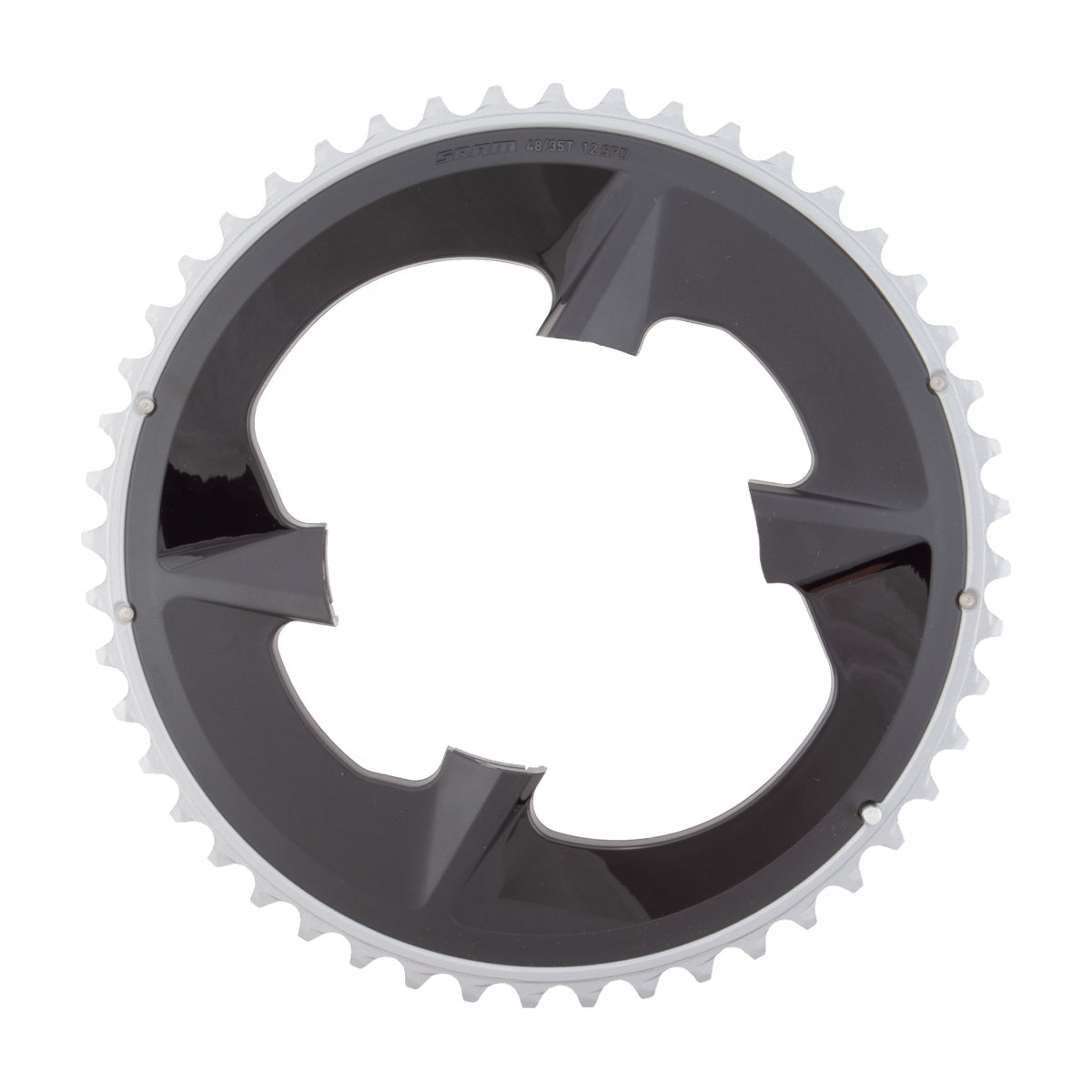 CHAINRING SRAM 48T 107mm 4B 2x12 RIVAL BK w/CVR-PLATE