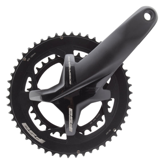 Full Speed Ahead Gossamer Pro BB386EVO Crankset - 175mm 11/12-Speed 50/34t 120/90 BCD 386 EVO Spindle Interface BLK