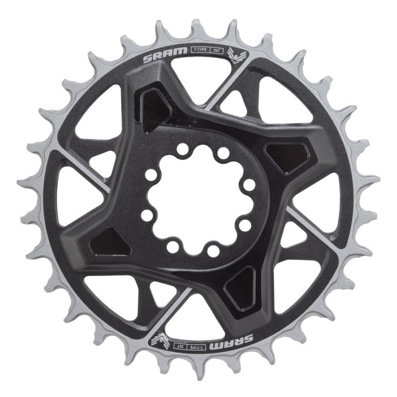 SRAM X0 Eagle T-Type Direct Mount Chainring - 30t 12-Speed 8-Bolt Direct Mount 3mm Offset Aluminum BLK D1