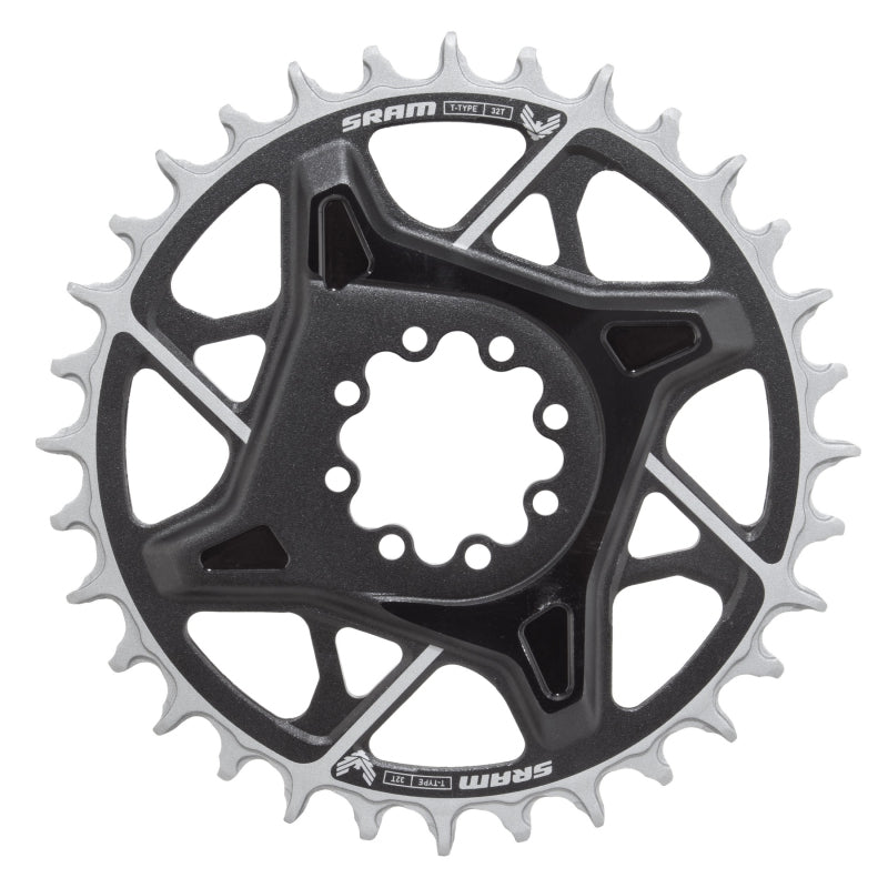 SRAM X0 Eagle T-Type Direct Mount Chainring - 32t 12-Speed 8-Bolt Direct Mount 3mm Offset Aluminum BLK D1