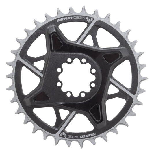 SRAM X0 Eagle T-Type Direct Mount Chainring - 34t 12-Speed 8-Bolt Direct Mount 3mm Offset Aluminum BLK D1