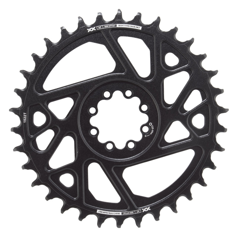 SRAM XX Eagle T-Type Direct Mount Chainring - 34t 12-Speed 8-Bolt Direct Mount 3mm Offset Aluminum BLK D1