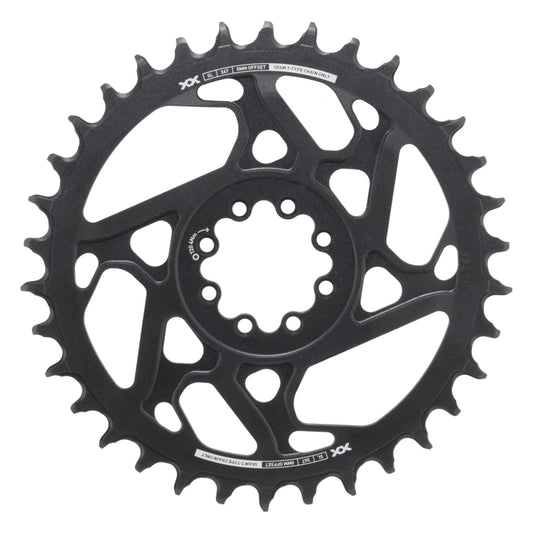 SRAM XX SL Eagle T-Type Direct Mount Chainring - 34t 12-Speed 8-Bolt Direct Mount 0mm Offset Aluminum BLK/Silver D1