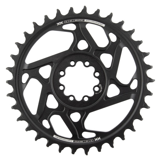 SRAM XX SL Eagle T-Type Direct Mount Chainring - 34t 12-Speed 8-Bolt Direct Mount 3mm Offset Aluminum BLK/Silver D1