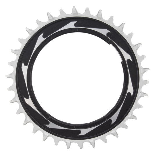 SRAM XX SL Eagle T-Type Thread Mount Chainring - 34t 12-Speed Thread Mount  For XX SL PM Spider 0mm Offset Aluminum BLK/Silver