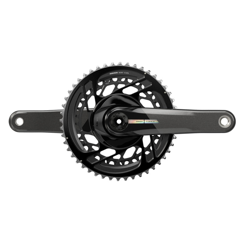 SRAM Force Crankset - 175mm 2x 12-Speed 50/37t Direct Mount DUB Spindle Interface Iridescent Gray D2