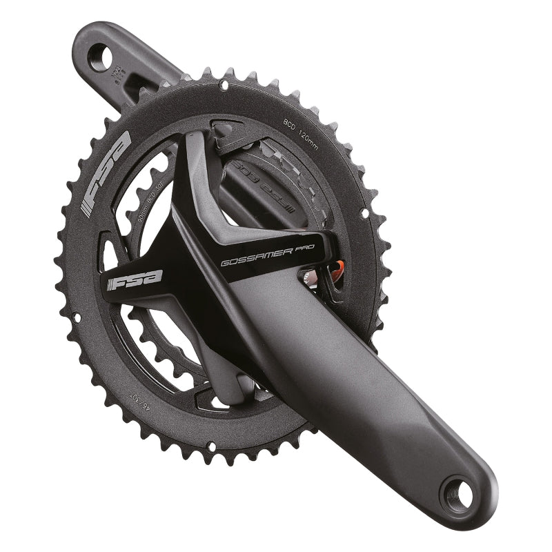 Full Speed Ahead Gossamer Pro BB386EVO Crankset - 172.5mm 11/12-Speed 50/34t 120/90 BCD 386 EVO Spindle Interface BLK