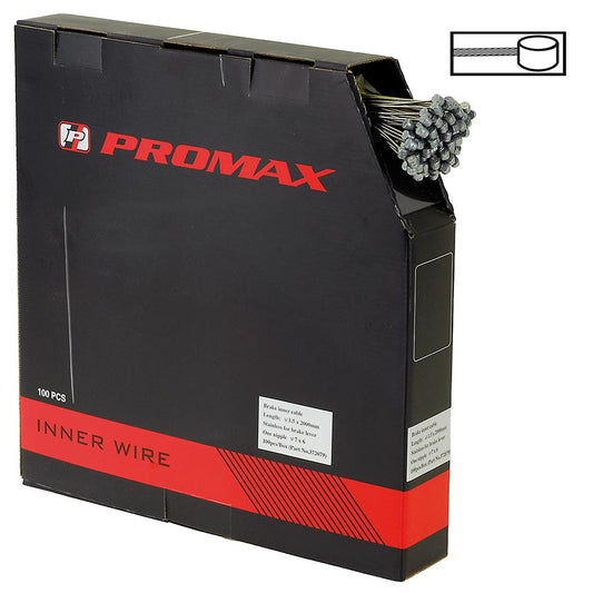 Promax 2000BG Brake Cable 1.5mm 2000mm Stainless Steel MTB Box of 100