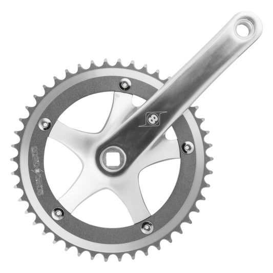 Origin8 Trackstar 170x46 103mm JIS Square Taper crankset silver/silver