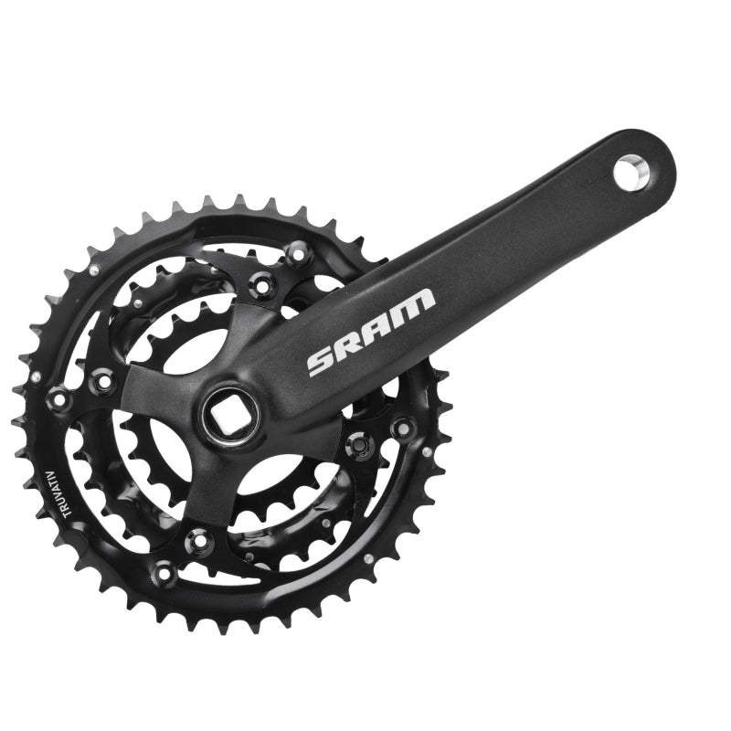 SRAM S-600 Crankset - 175mm 8-Speed 42/32/22t 104/64 BCD Square Taper JIS Spindle Interface BLK