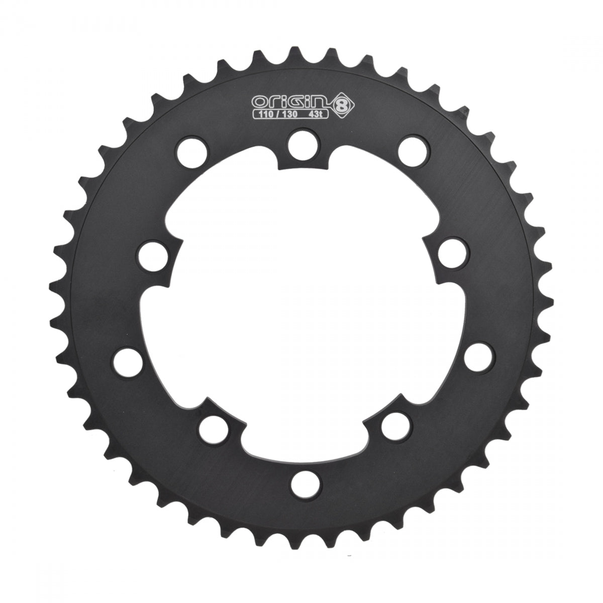 CHAINRING 10H OR8 43T 110/130 BLK 3/32
