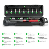1/4 Torque 2–24Nm Micrometer Click Torque Wrench, 72-Tooth Gear Professional Precision ±3%High Accuracy