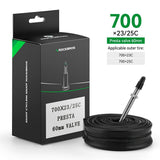 ROCKBROS 700X23/25/28/35C Road Bike Inner Tube 48mm Presta/Schrader Valve High Self Sealing Butyl Rubber