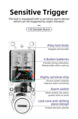 ROCKBROS Motorcycle Disc Lock Alarm Anti-theft 110db Waterproof Alloy Steel 6MM Electric device Scooter Helmet Bicycle Cable Lock