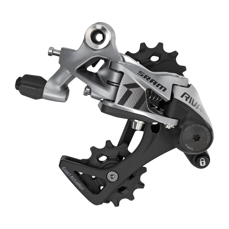 SRAM Rival 1 Rear Derailleur - 11 Speed Medium Cage Black/Silver