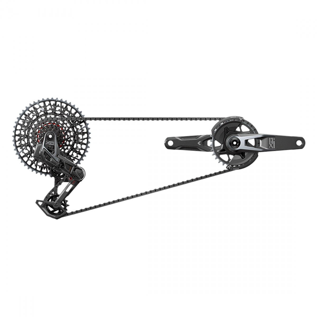 GROUP KIT SRAM X0 EAGLE T-TYPE V2 AXS RD/TRIGGER-SHIFTER/CRANK DUB 12s-165x32DM/CHAIN/CASS 10-52 BK