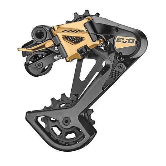 TRP RD-M9050-L EVO12 Rear Derailleur - 12-Speed Long Cage 52t Max Clutched Carbon Outer Cage BLK/Gold