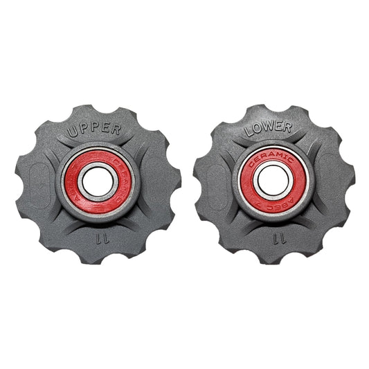 Origin8 Ceramic Bearing Pulley Wheel Set  7/8/9/10/11sp Grey