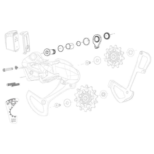 SRAM XX1 Eagle AXS Rear Derailleur B-Bolt and Limit Screw Kit