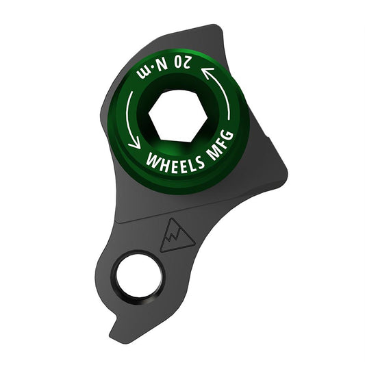 Wheels Manufacturing Universal Derailleur Hanger - 404-9 For Frames designed to accept SRAM UDH BLK/Green