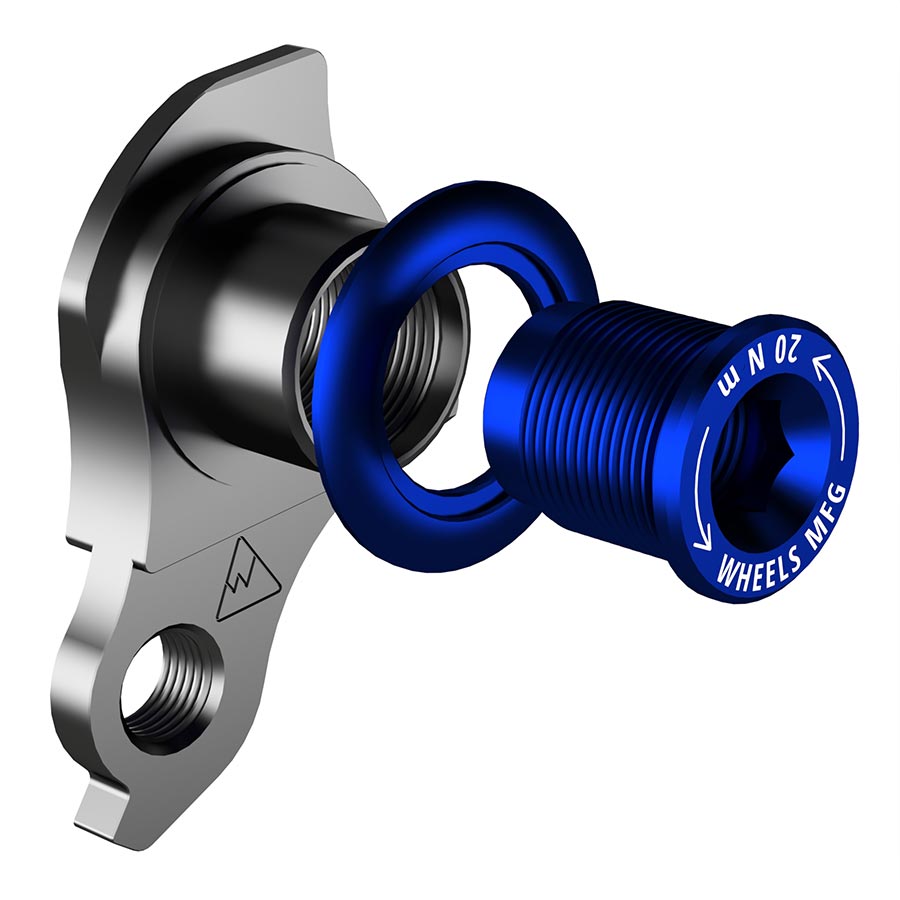 Wheels Manufacturing Universal Derailleur Hanger - 487-6 For Trek ABP MTB Frames designed to accept SRAM UDH BLK/Blue