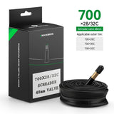 ROCKBROS 700X23/25/28/35C Road Bike Inner Tube 48mm Presta/Schrader Valve High Self Sealing Butyl Rubber
