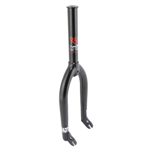 Rant Twin Peaks BMX 18` Threadless 1-1/8` Caliper Chromoly Black 30mm