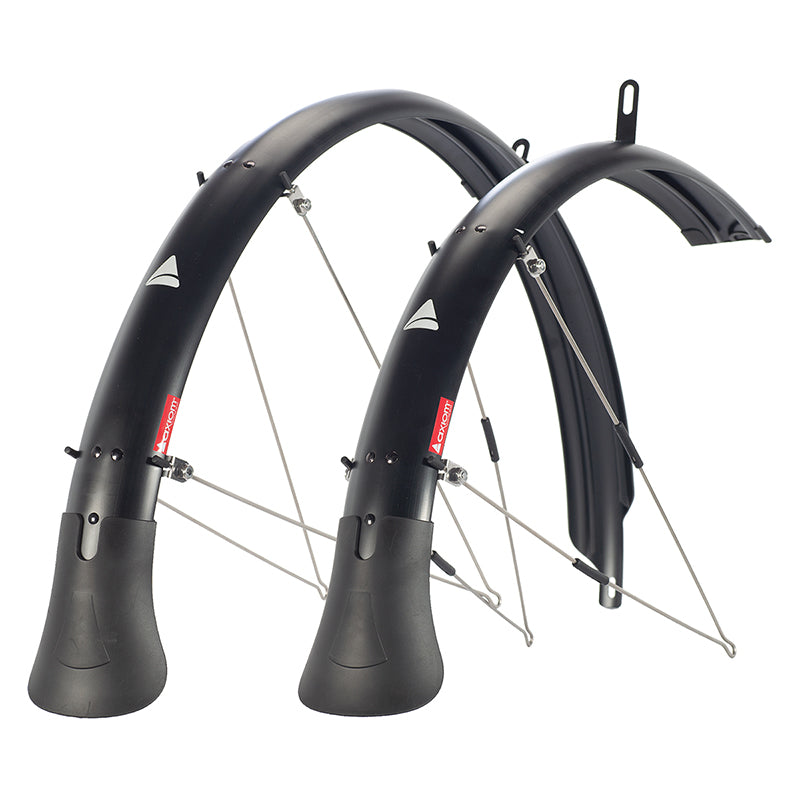 Axiom Flascheguard Fenders Pair MTB 27.5` x 70mm Polycarbonate Stainless Steel Matte Black 60mm / 2.35` 850g