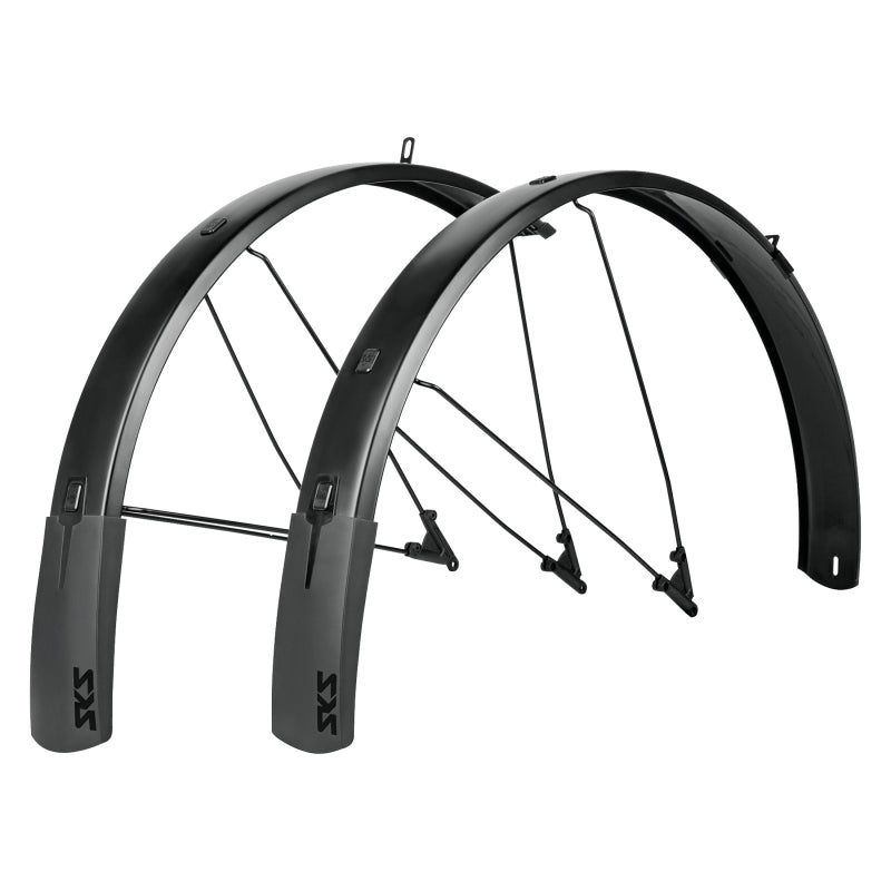 SKS B75 Bluemels Style Full Coverage Fender Set - 75mm 27.5/29/700 x 2.25-2.6" Matte BLK