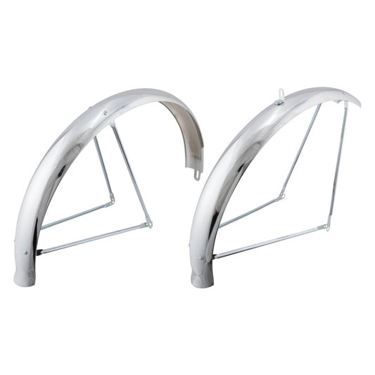 Wald products Flared Chrome Pair Cruiser 26` x 75mm Chrome 64mm / 2.50`