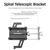 ROCKBROS Bike Mobile Phone Holder CNC Aluminum Bracket Five Claws Phone Holder