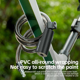 ROCKBROS Steel Cable Bike Lock - Anti-theft, Portable, Waterproof