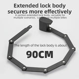 ROCKBROS Folding Bike Lock Smart Fingerprint Heavy Duty Anti Theft Bike Lock