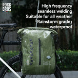 TL-153 25L Seamless 100% Waterproof Bike Panniers Rear Rack Bicycle Bag ROAD TO SKY